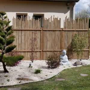 Brise vue bambou MARU palissade jardin japonais