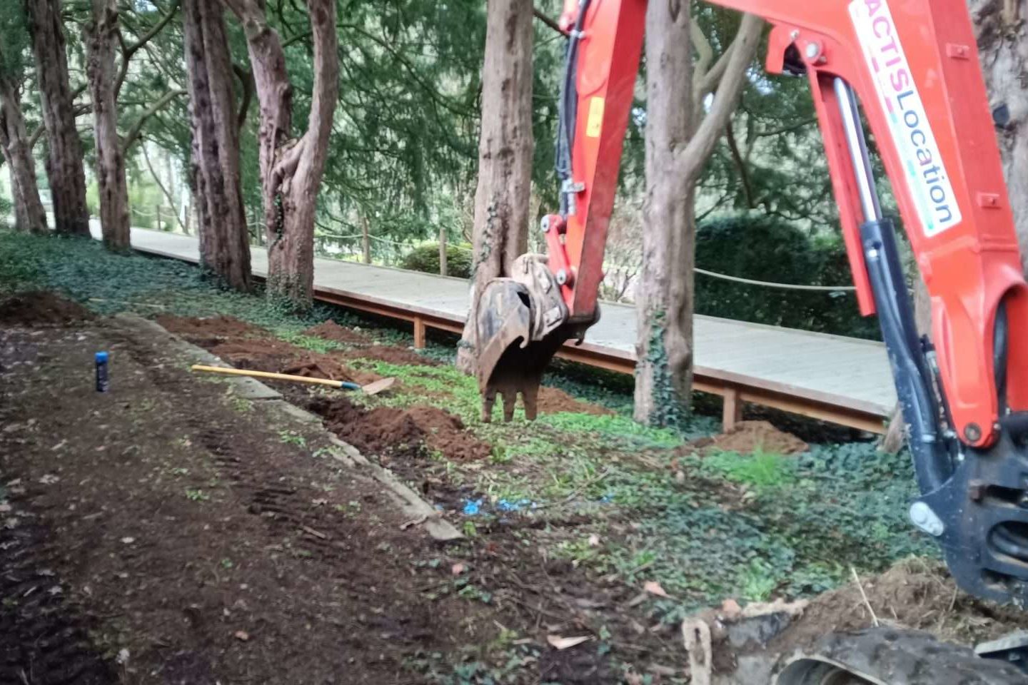 Terrassement de la palissade bambou japonaise