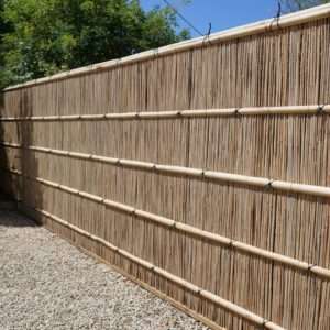 Panneau bambou SHIMIZU avec nœuds japonais noirs